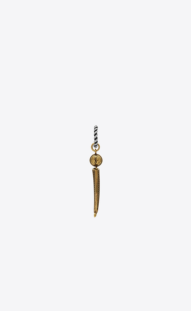 FOLK horn earring in bronze-colored metal