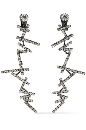 Kenneth Jay Lane Jewelry Up To 70 Off Us The Outnet Kenneth Jay Lane Gunmetal Tone Crystal Clip Earrings