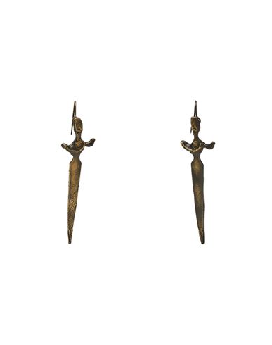 Valentino Garavani Woman Earrings Bronze Size - Metal In Yellow