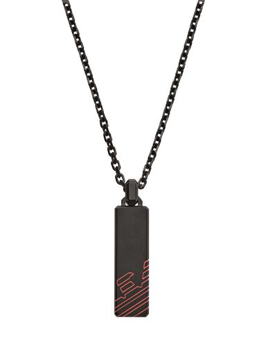 Man Necklace Black Size - Stainless Steel, Resin