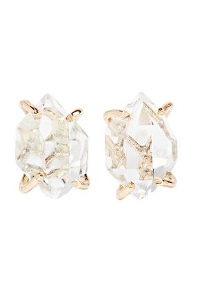 14 Karat Gold Herkimer Diamond Earrings Melissa Joy Manning Melissa Joy Manning 14 Karat Gold Herkimer Diamond Earrings