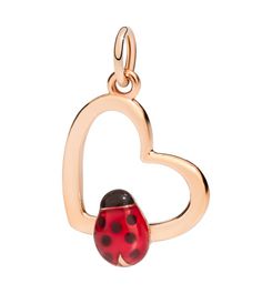 Ciondolo Dodo Cuore Con Libellula oro rosa DMCUORG//9//LI9B//K Charms Hearts Gold