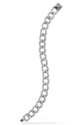 Chain Gang rhodium-plated crystal bracelet | NOIR JEWELRY | Sale up to ...