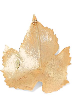 Click to view more detailed imagery on our partner's website Oscar De La Renta Woman Gold-Tone Brooch Gold