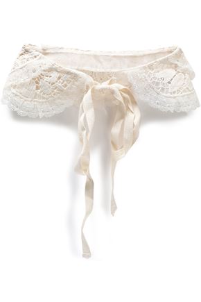 Red Valentino Redvalentino Woman Scalloped Guipure Lace Collar Ivory In Neutrals