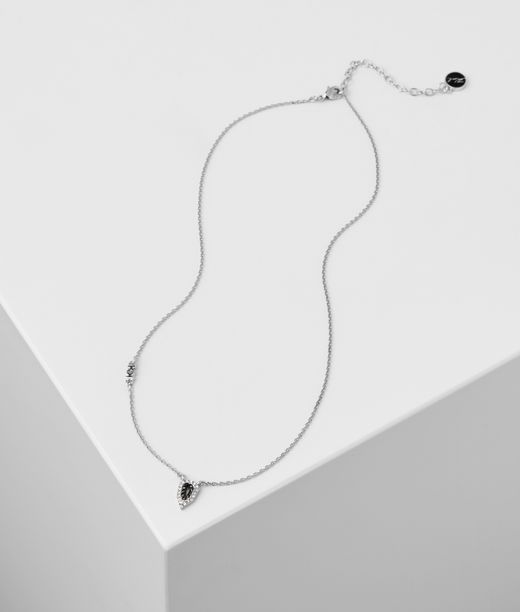 Karl Lagerfeld Femme Collier Pavé K/angular Rhodium Gnmt Cuivre, Swarovski, Taille: OneSize