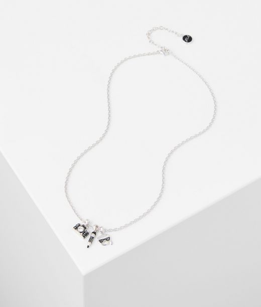 Karl Lagerfeld Femme Collier K/charms Argent Cuivre, Swarovski, Taille: OneSize