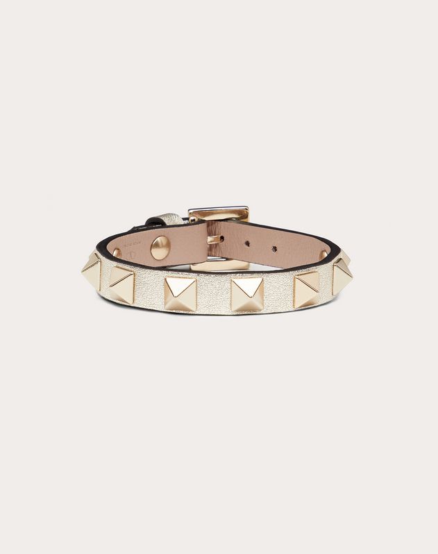 Rockstud Leather Bracelet For Woman Valentino Online Boutique Rockstud Leather Bracelet For Woman