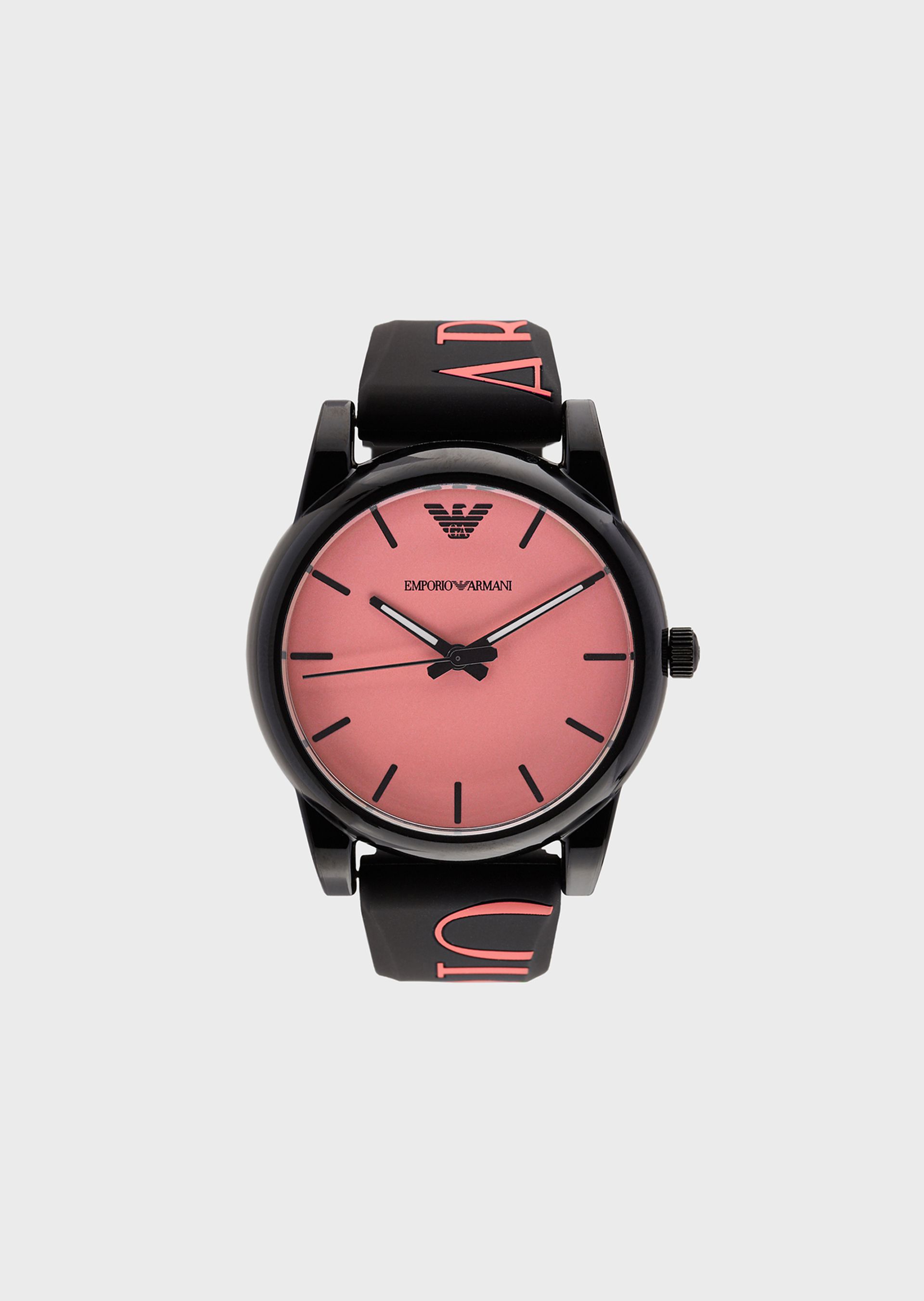 Click to view more detailed imagery on our partner's website Emporio Armani Rubber Strap Watches - Item 50237887 In Black
