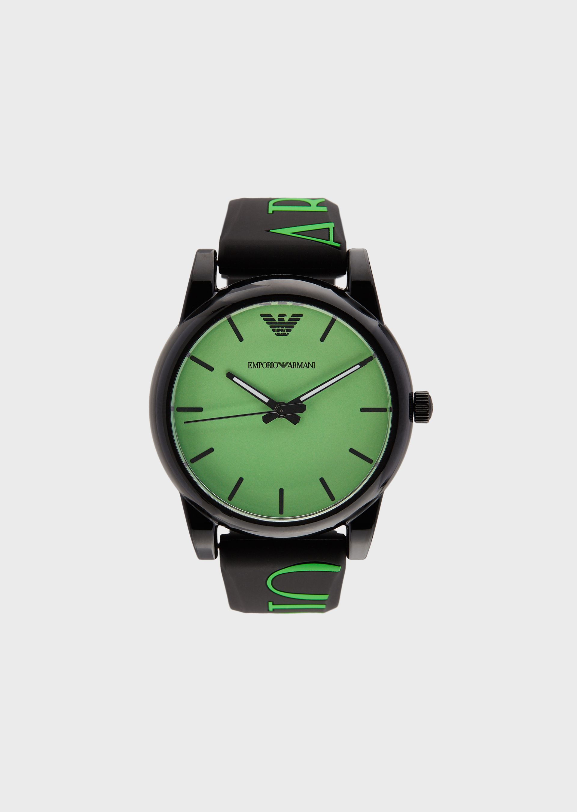 Click to view more detailed imagery on our partner's website Emporio Armani Rubber Strap Watches - Item 50237890 In Black