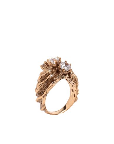 Isabella Woman Ring Gold Size 7.5 Brass, Terbium, Glass