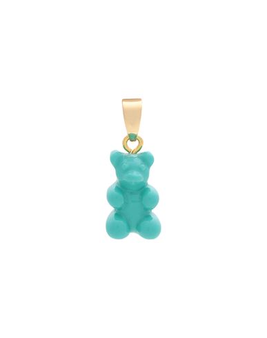 Crystal Haze Nostalgia Bear Woman Pendant Turquoise Size - Resin, Brass, 18kt Gold-plated In Blue