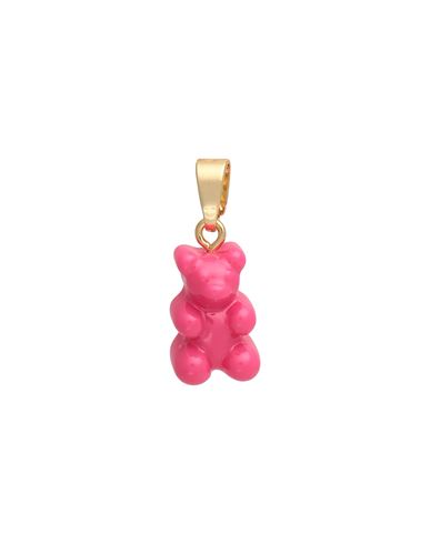 Crystal Haze Nostalgia Bear Woman Pendant Fuchsia Size - Resin, Brass, 18kt Gold-plated In Pink