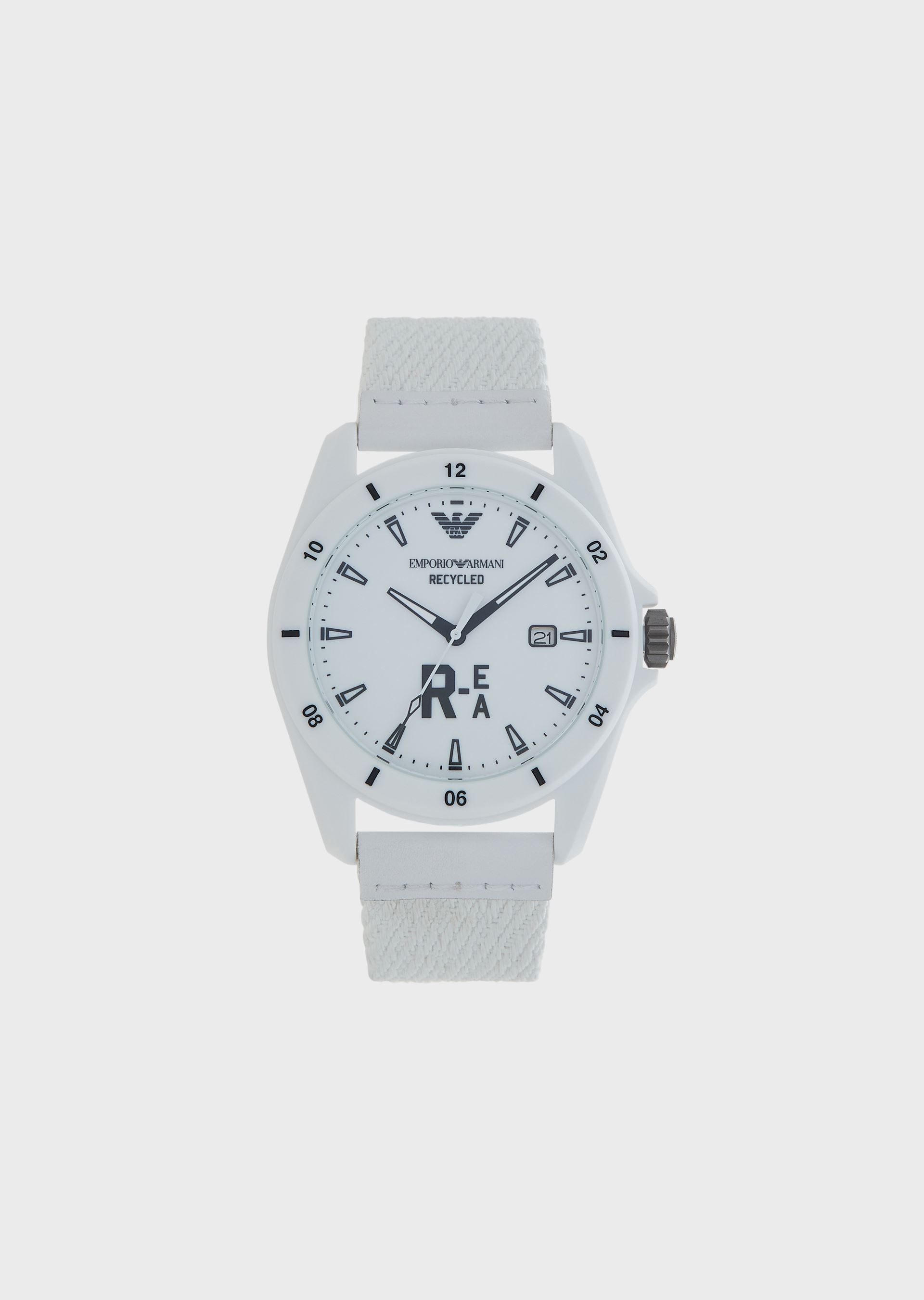 Click to view more detailed imagery on our partner's website Emporio Armani Leather Strap Watches - Item 50253888 In White