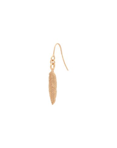 Emanuele Bicocchi Feather Earring Single Earring Gold Size - 925/1000 Silver, 24kt Gold-plated