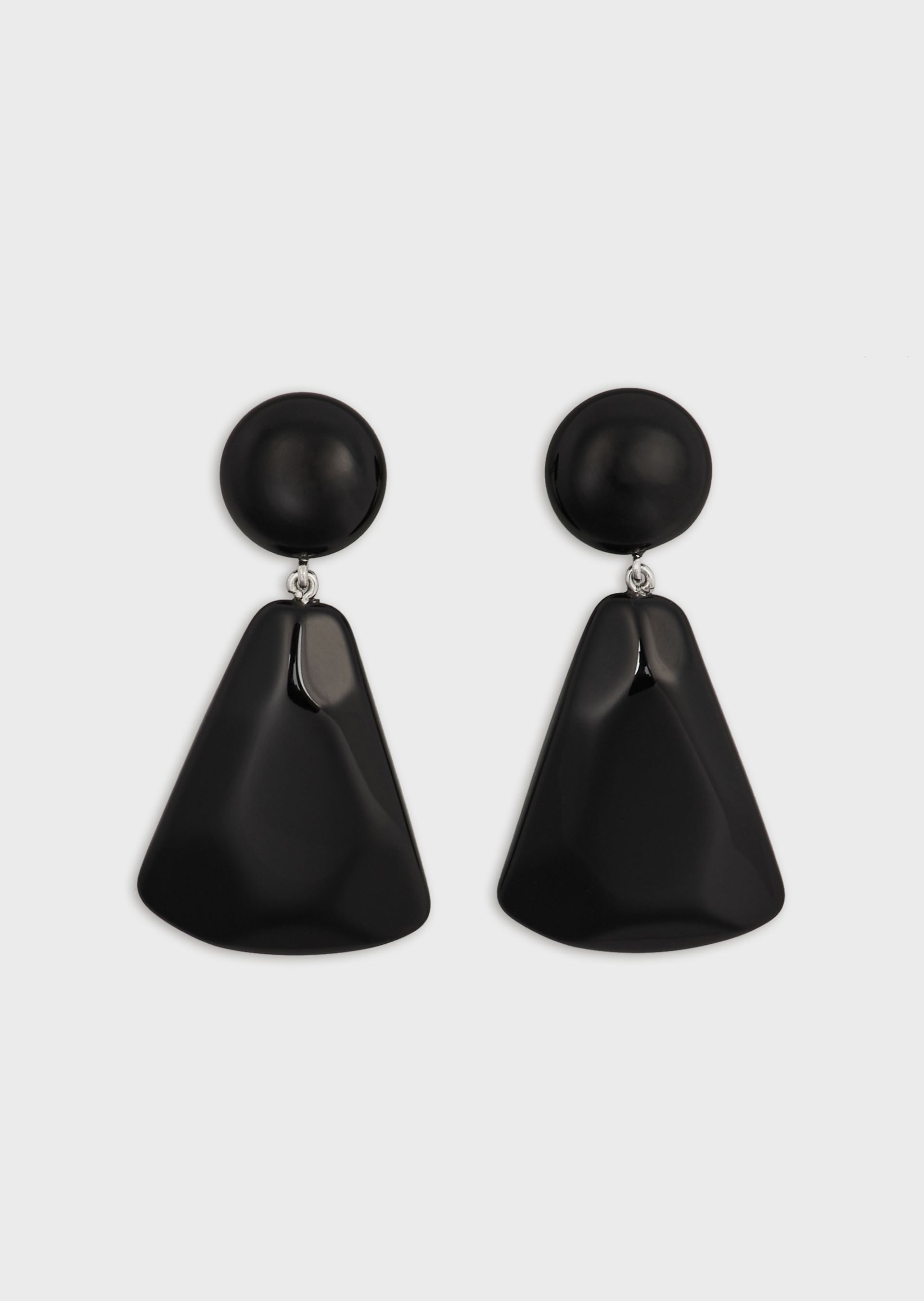 black armani earrings