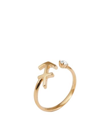 8 By Yoox Gold Plated 925 Zodiac Ring Woman Ring Gold Size ♏︎ 925/1000 Silver