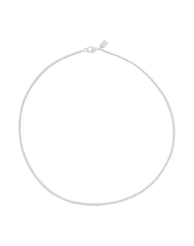 Crystal Haze Plastalina Chain Woman Necklace White Size - Brass, Enamel