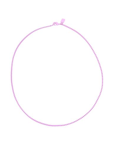 Crystal Haze Plastalina Chain Woman Necklace Purple Size - Brass, Enamel