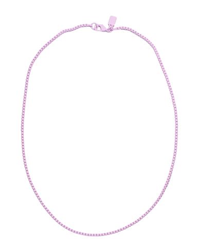 Crystal Haze Plastalina Chain Woman Necklace Purple Size - Brass, Enamel