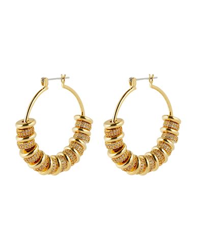 Luv Aj The Pave Washer Hoops Woman Earrings Gold Size - Brass, Crystal