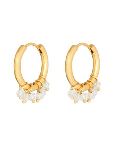 Shyla Cluster Huggie Earrings Woman Earrings Transparent Size - 925/1000 Silver, Glass In Pink