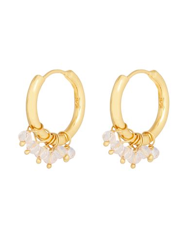 Shop Shyla Cluster Huggie Earrings Woman Earrings Light Pink Size - 925/1000 Silver, Glass