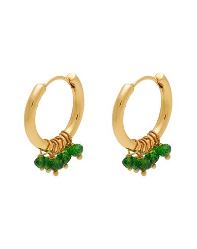 Shyla Cluster Huggie Earrings Woman Earrings Emerald Green Size - 925/1000 Silver, Glass