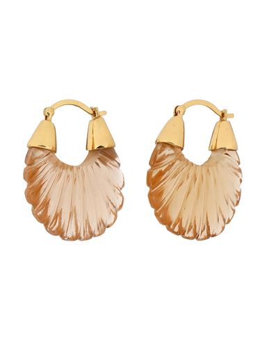 Shyla Ettienne Earrings Woman Earrings Apricot Size - 925/1000 Silver, Glass In Gold