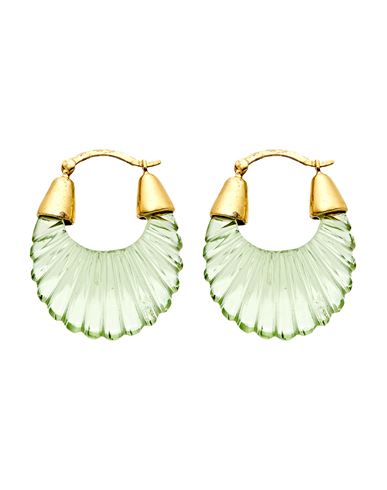 Shyla Ettienne Earrings Woman Earrings Green Size - 925/1000 Silver, Glass