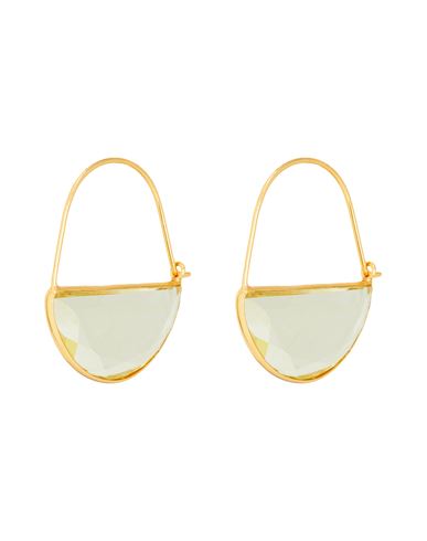 Shyla Imogen Earrings Woman Earrings Light Yellow Size - Silver, Glass