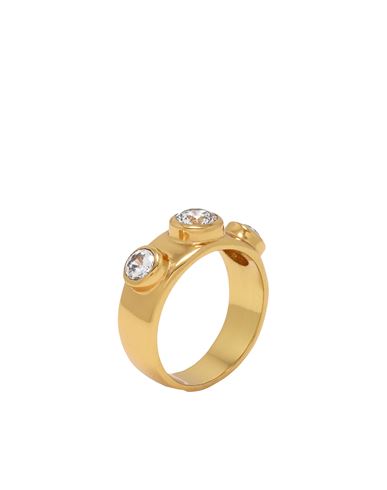 Shop Shyla Naomi Ring Woman Ring Gold Size 9.25 925/1000 Silver, Glass