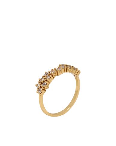 Shyla Octavia Ring Woman Ring Gold Size 7.5 925/1000 Silver, Glass