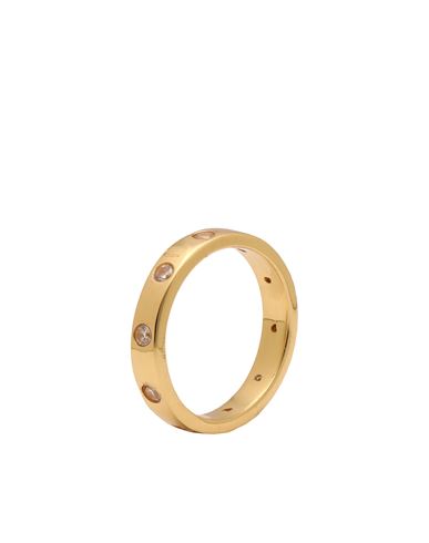 Shyla Mela Ring Woman Ring Gold Size 9.25 925/1000 Silver, Glass