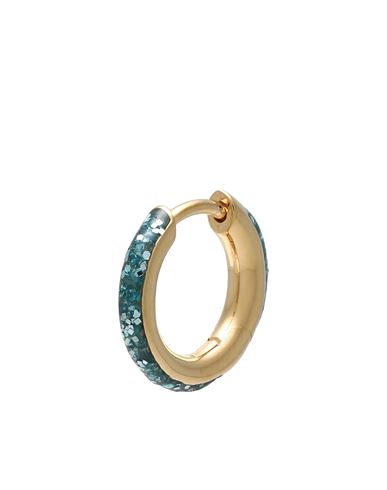 Maria Black Kate Glitter Huggie Gold Hp Woman Single Earring Blue Size - 925/1000 Silver, 916/1000 G