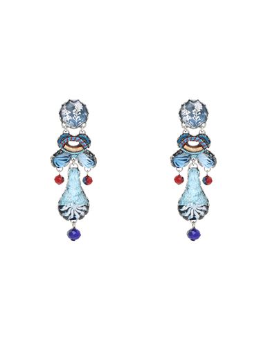 Ayala Bar Woman Earrings Sky Blue Size - Brass, Crystal, Glass, Resin