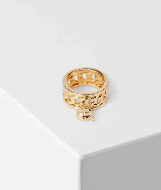 Woman K/ikonik Charm Ring Gold 100% 925/1000 silver - Size: L