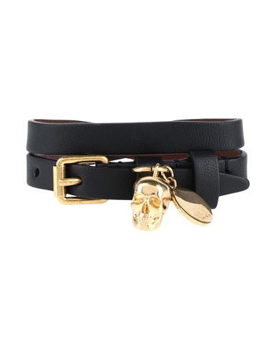 Alexander Mcqueen Woman Bracelet Black Size - Soft Leather