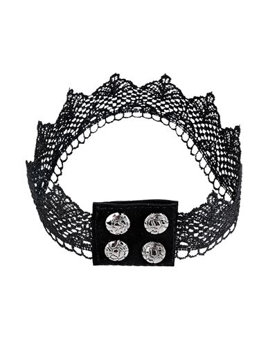 Manokhi Woman Necklace Black Size - Textile Fibers, Soft Leather