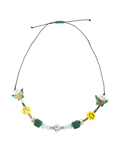 Shop Salute Woman Necklace Green Size - Plastic, Metal