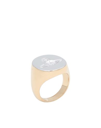 Vivienne Westwood Bicolour Seal Ring Woman Ring Gold Size S 925/1000 Silver