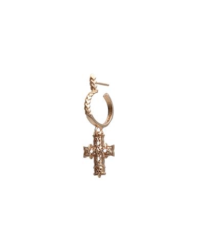 Emanuele Bicocchi Gold Plated Tiny Cross Earring Single Earring Gold Size - 925/1000 Silver, 999/100