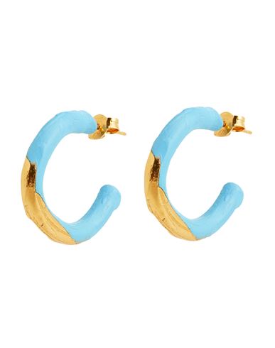 Alighieri X Yoox The Mark Of Friendship Hoop Earrings Man Earrings Sky Blue Size - Bronze, 999/1000 In Blue