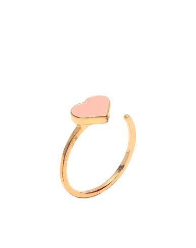 Design Letters Enamel Heart Ring Woman Ring Pink Size Onesize 925/1000 Silver, 750/1000 Gold Plated,
