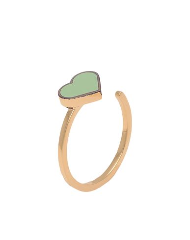 Design Letters Enamel Heart Ring Woman Ring Light Green Size Onesize 925/1000 Silver, 750/1000 Gold