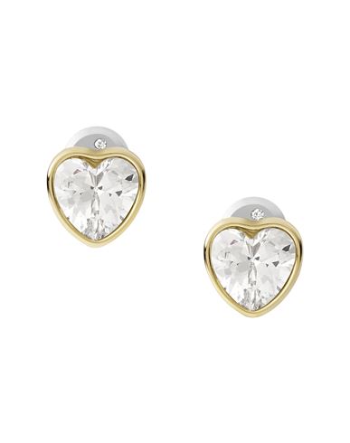 Fossil Jf03935710 Woman Earrings Gold Size - Stainless Steel, Glass