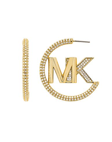 Michael Kors Mkj7786710 Woman Earrings Gold Size - Brass, Crystal