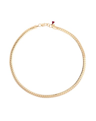 Shop Shashi Donna Necklace Woman Necklace Gold Size - Brass, 585/1000 Gold Plated