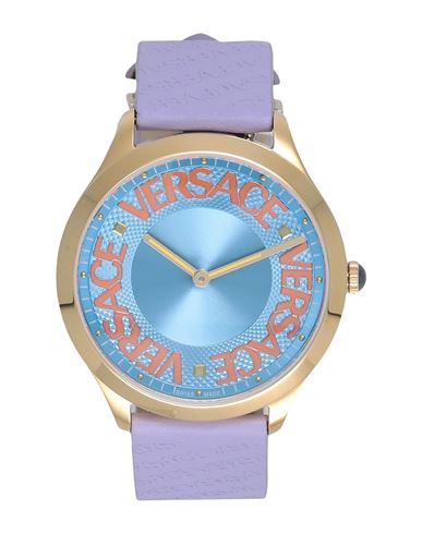 VERSACE VERSACE LOGO HALO (WC-2O) WOMAN WRIST WATCH LILAC SIZE - STAINLESS STEEL, SOFT LEATHER