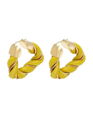 Bottega Veneta Woman Earrings Ocher Size - 925/1000 Silver In Yellow